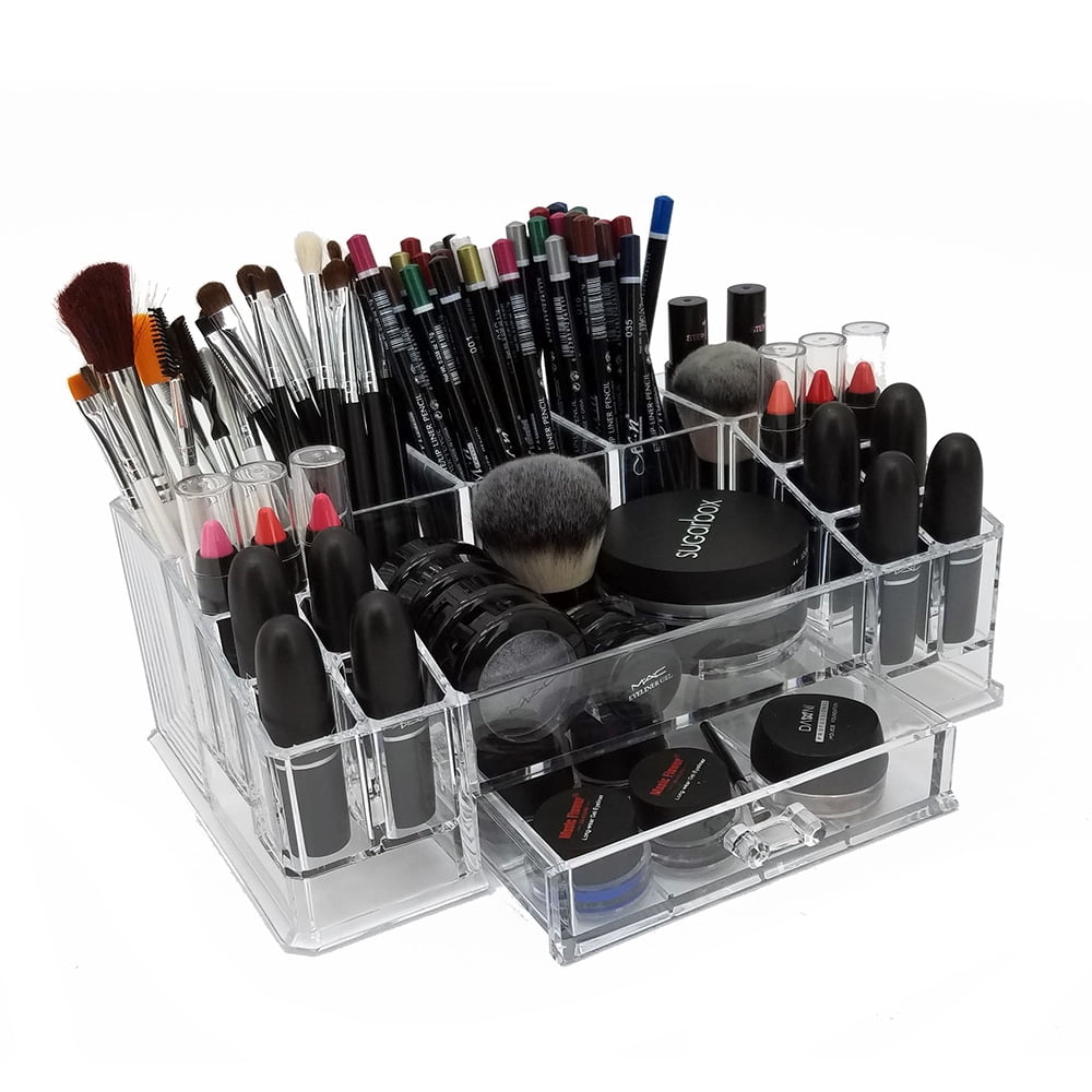 OnDisplay Deluxe Acrylic Makeup and Jewelry Organization Tray Perfect