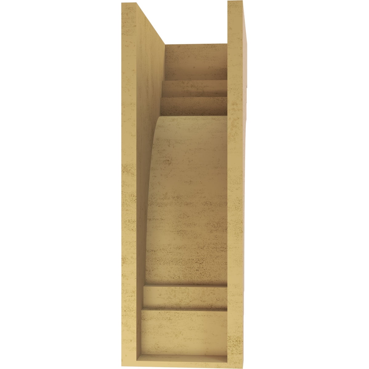 8"W x 16"D x 24"H Classic Pescadero Rough Cedar Woodgrain TimberThane Corbel, Primed Tan