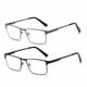 thumbnail image 1 of Gafas de lectura para personas mayores con patas de resorte cuadradas y marco de metal, gafas de lectura de uso duradero, 1 of 5
