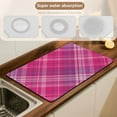 thumbnail image 2 of Pink And Violet Plaid Placemats 70x50cm Non-Slip Desk Mat Table Protector Durable Diatomaceous Rounded Corners, Washable Table Pad for Home Office Made in USA, 2 of 7