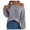 Gray, variant on Lovskoo Sweaters for Women Trendy Casual Long Sleeve Off-The-Shoulder Solid Ladies Warmth Tops Blouse Gray