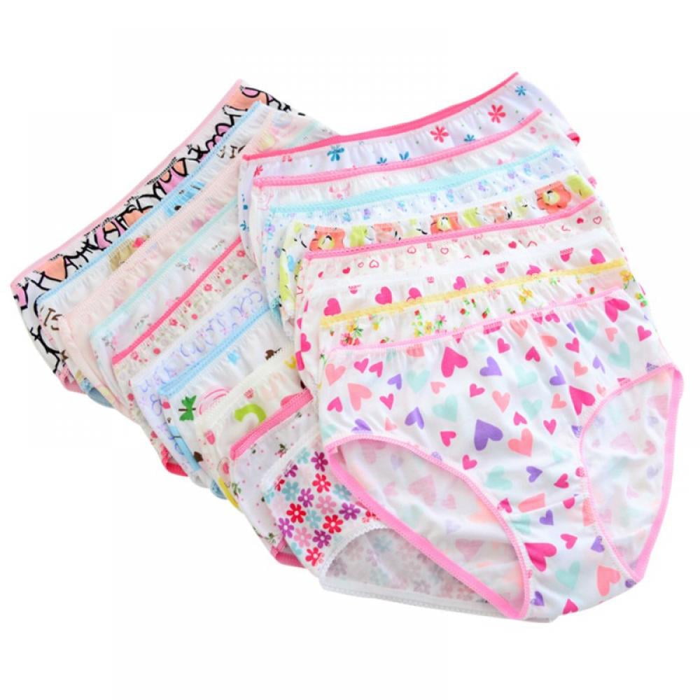 Xmarks Baby Girl Flower Pattern Underwear Soft 6pcs Cotton Toddler Girls  Panties Briefs 1-12Y, Multi-color, 4-5 Years