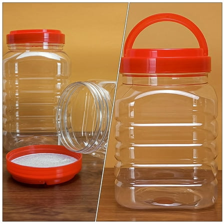 Toyvian Food Storage Jar Clear Jars With Lids 2Pcs