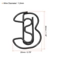 thumbnail image 2 of Unique Bargains Paper Clip Coated Number 3 Shape Bookmarks, Black, 100 Count, 2 of 6