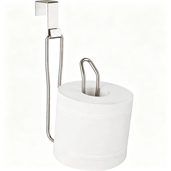 BPPEG Over the Tank Toilet Tissue Paper Roll Holder Dispenser and Reserve for Bathroom Storage and Organization - Metal,Hanging,Holds 1 Roll