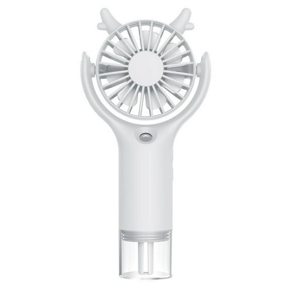ChicYu Handheld Misting Fan with Large Water Tank Quiet 3 Speed USB Rechargeable Cooler,High Mist Output Desktop Humidifier for Dry Environments White