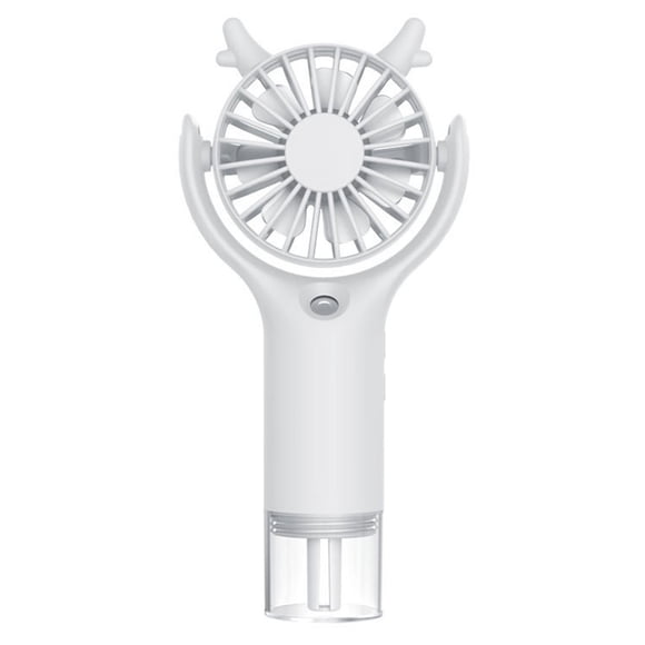 White Mini Handheld Misting Fan Portable Desktop Mute Large Mist Volume Compact Usb Rechargeable For Indoor Outdoor Efficient Device Compact Size Efficient