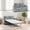 Gray, variant on 56.7" Pull Out Sleeper Loveseat Sofa Bed with a Fold-out Bed Frame, Full Size Mattress and 2 Cup Holders and Storage Armrests