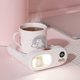 thumbnail image 2 of Hermosa taza de café con forma de muñeco de nieve, calentador de tazas, mesa para té y leche, tapete calefactor para tazas 3, luz nocturna con pantalla LED de temperatura ajustable, 2 of 5