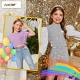 thumbnail image 3 of 3 Pack Glitter Girls Belt Colorful Kids Skinny Belts for Jeans Dress, 3 of 6