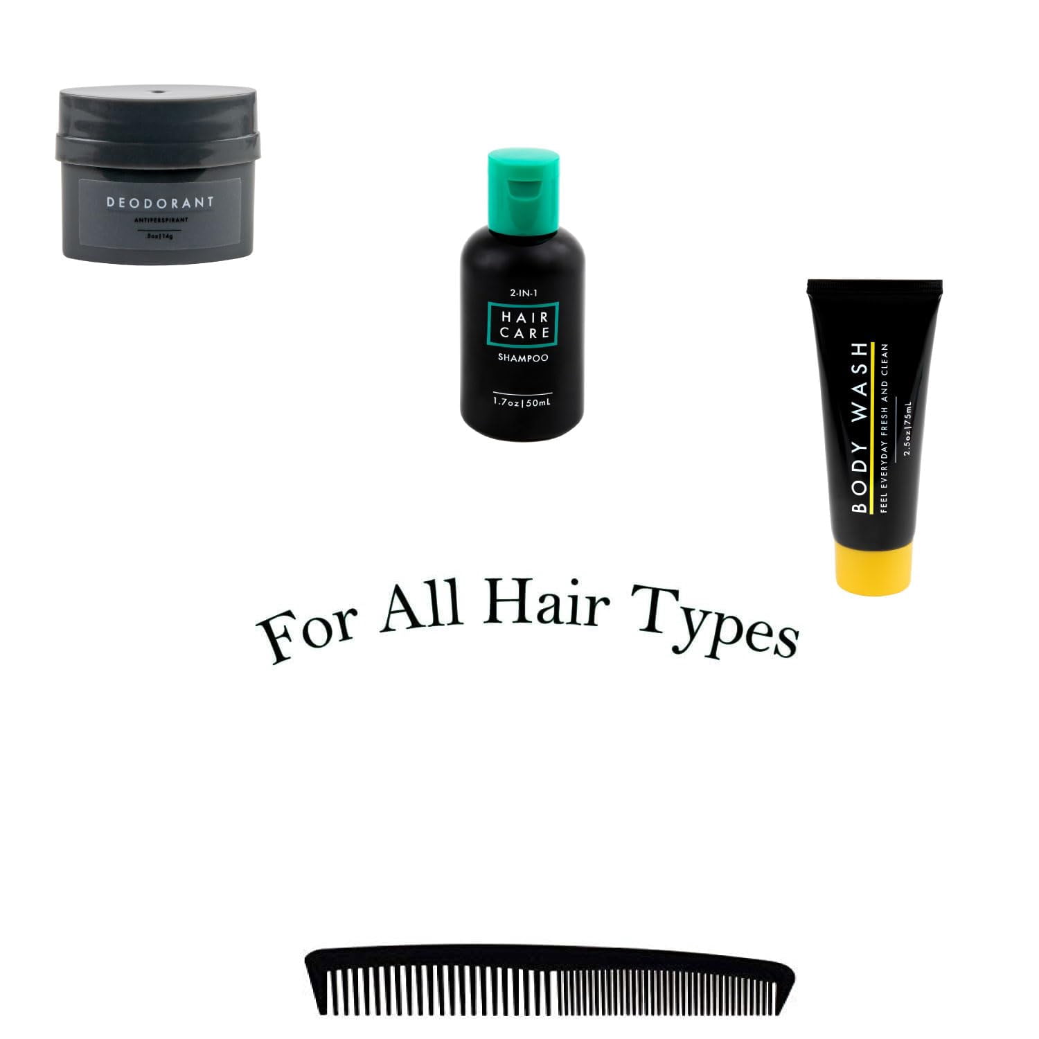 25 Pack of Bulk Wholesale 13 Piece Travel Size Hygiene Toiletry Kits Containing Shampoo, Conditioner, Body Wash, Toothbrush, Toothpaste, Deodorant, Hair Comb & More for Homeless Charity Donation
