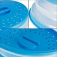 thumbnail image 3 of Microwave Plate Cover 10.5" Round Vented Collapsible Splatter Proof With Easy Grip Handle Dishwasher-Safe, BPA-Free Silicone & Plastic by (Blue), 3 of 5
