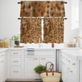 thumbnail image 3 of Reindeer Spots Kitchen Curtains Valances and Tiers Set of 3 Fluffy Hair Tier Curtains and Valance with Rod Pocket for Small Windows, 27.5"x36", 3 of 9