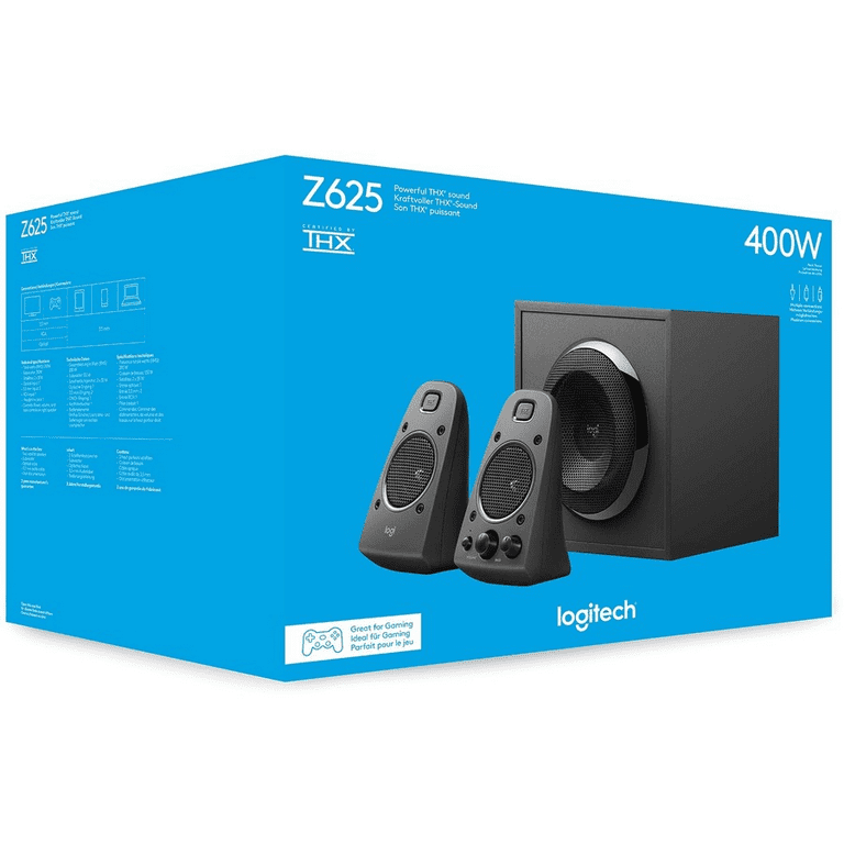 Beloved pludselig beholder Logitech Z625 2.1 Speaker System 200w/RMS Black THX w/Subwoofer & Optical  Input - Walmart.com