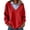 Red, variant on Women's Fake Layered Collar Sweatshirt V Neck Long Sleeve Solid Color Pullover Top Casual Loose Fit Blouse Shirt Overlay Design Autumn Winter Plus Size S-3XL