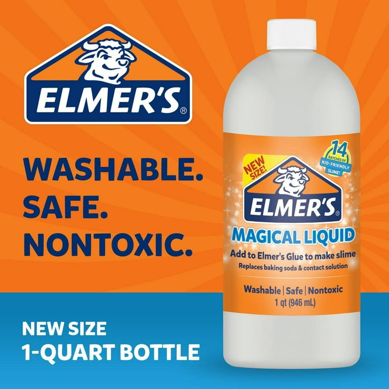 Glue Slime Magical Liquid Activator Solution, 32 Oz, Dries Clear — Sapphire  Purchasing