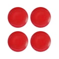 thumbnail image 1 of Juego 4 Platos Galerias El Triunfo Porcelana Diseño Cuadros Rojos Con Lineas Negras, 1 of 4