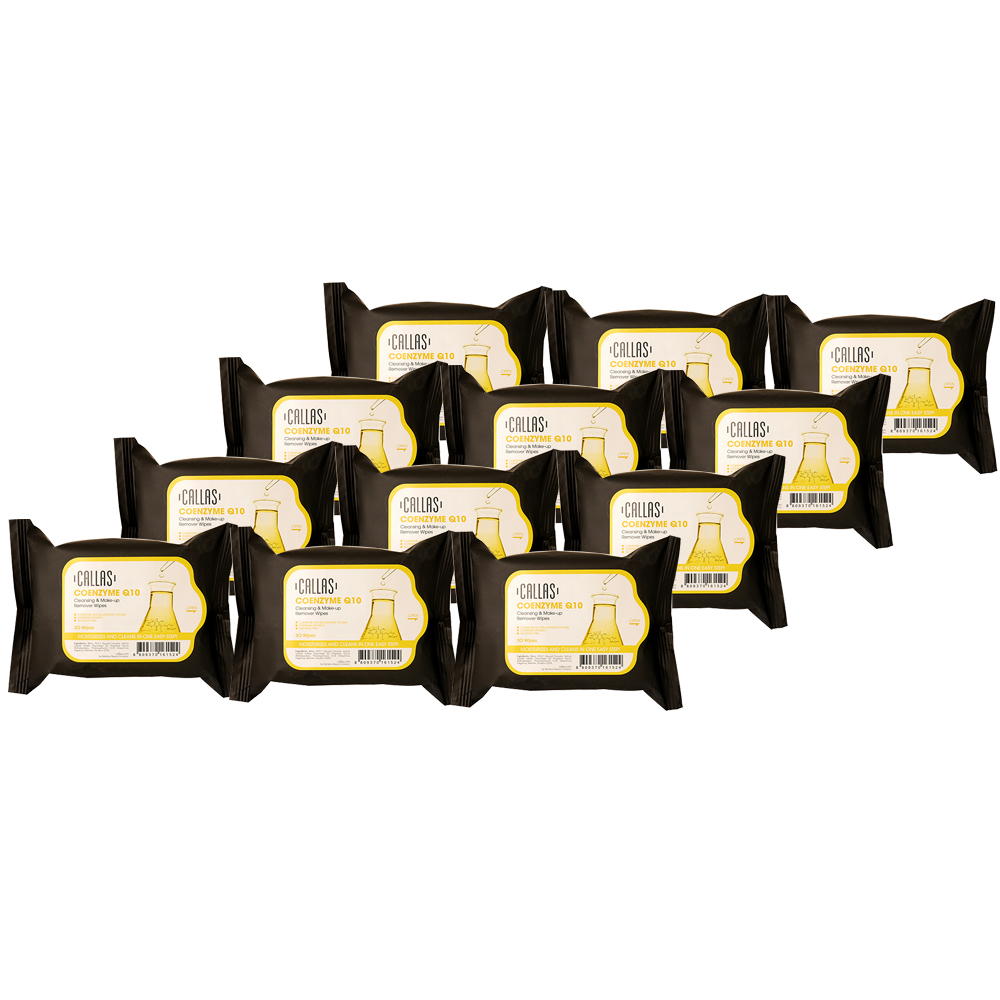 Callas Cleansing & Makeup Remover Wipes 30 Wipes (Coenzyme Q10, 12pcs