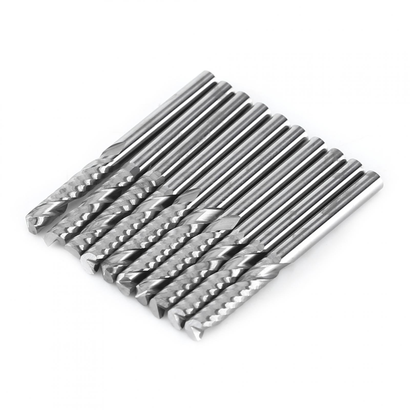 Woodworking Tools Cutting Tools Carbide Tools CNC Router Bits for Carving Machine FLY MEN 10pcs 3.175X17mm Two Flutes End Mill Bits Woodworking Tools Cutting Tools Carbide Tools CNC Router Bits for Carving Machine FLY MEN 10pcs 3.175X17mm Two Flutes End Mill Bits