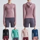 thumbnail image 4 of Sudadera con capucha deportiva para mujer - Tejido suave elástico y transpirable, ideal para yoga y entrenamiento - Disponible en tallas S a 2XL y colores variados como rosa claro y azul oscuro, 4 of 6