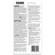 Eclectic Products Inc E6000 Medium Viscosity Automotive/Industrial Adhesive - Clear - 3.7 fl oz