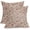 A Coral, variant on Vintage Floral Pillow Covers 20x20 Inch Set of 2 Antique Flower Block Print Throw Pillow Covers Brown Neutral Traditional Square Cushion Case Decoration for Couch Home Decor