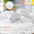 thumbnail image 2 of 3 Piece Blue Pink Coral Coastal Duvet Cover Set Queen Size,Microfiber Comforter/Quilt Cover with Corner Ties and 2 Pillowcases,Nautical Starfish Summer Beach All Season Bedding with Zipper Closure, 2 of 8