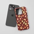 thumbnail image 3 of Autumn Leaves For All iPhone Series Tough Phone Case Watercolor Fall Theme Burgundy, 3 of 7