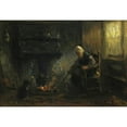 thumbnail image 3 of Jozef Israëls 14x11 Black Modern Framed Museum Art Print Titled - At the Hearth, 3 of 5