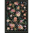 thumbnail image 4 of BERTHMEER Large 8'x10' Area Rugs for Living Room Bedroom Office Rugs Vintage Black Floral Carpets Machine Washable Farmhouse Dining Room Oriental Flower Non Slip Rugs, Multicolor, 4 of 8