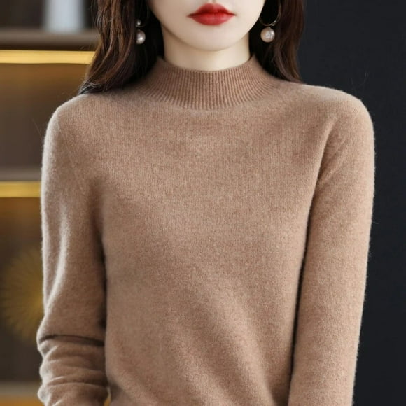 100% pure wool half-neck pullover in autumn and winter new cashmere sweater women's casual knit top women's coat 19 colors