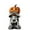 A, variant on XHKUYI Halloween Skeleton Figurine 5.75 inches, Halloween Speak No Jack-O-Lantern Skeleton Sculpture, Spooky Skeleton Statue for Home, Desk, Shelf, Party Decor