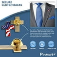 thumbnail image 5 of PinMart's Fallen Heroes Gold Cross American Flag Military Veteran Lapel Pin, 5 of 8