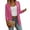 Pink, variant on Solid Color Spring Fall Women Long Sleeve Casual Open Front Knit Blazer Coat