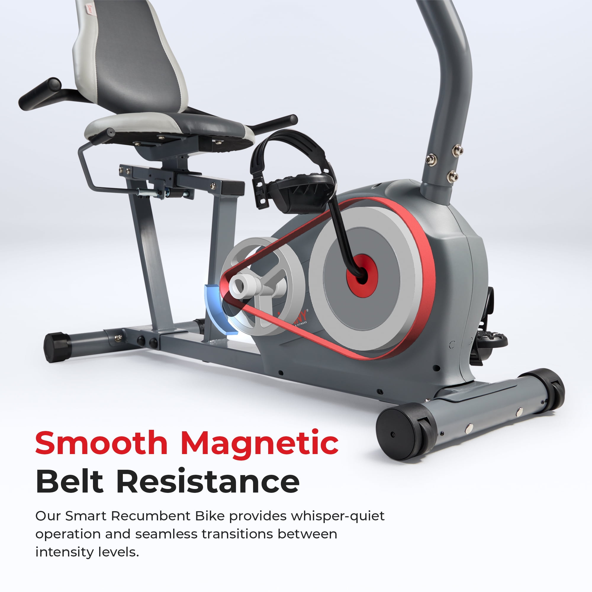 Sunny Health Fitness Indoor Cycling Magnetic Recumbent Bike Wide Seat Arm Exercisers SF RB4936 Walmart