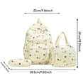 thumbnail image 3 of 3 in 1 Cute Mini dachshund Print Backpack Set, Lightweight Fabric Backpack with Lunch Handbag & Pencil Case, Casual Daily Backpack, 3 of 6