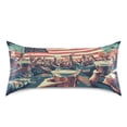 thumbnail image 3 of Dailycode Satin Pillow Case Standard Silk Pillow Cover for Hair and Skin Envelope Closure People Cheering with Beer 20"x26", 3 of 9