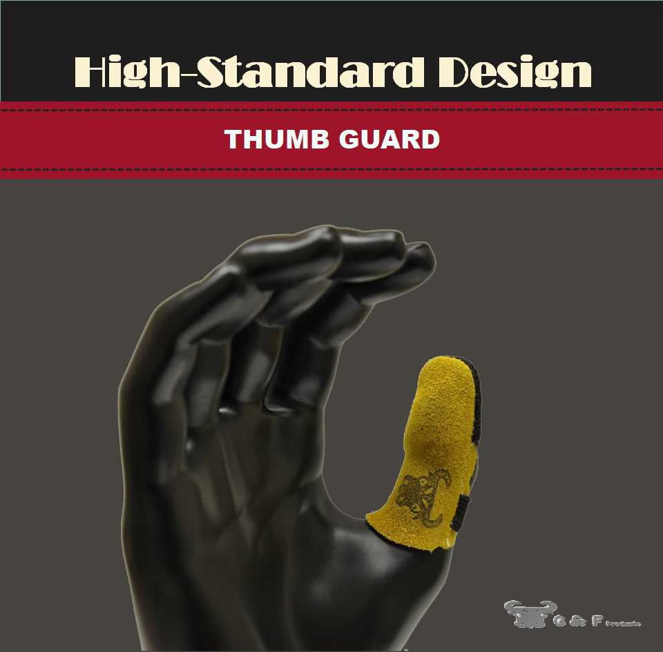 G & F Products Cowhide Leather Thumb Guard – Thumb Protection for Small Hands, 2.5 Inch Finger Guard