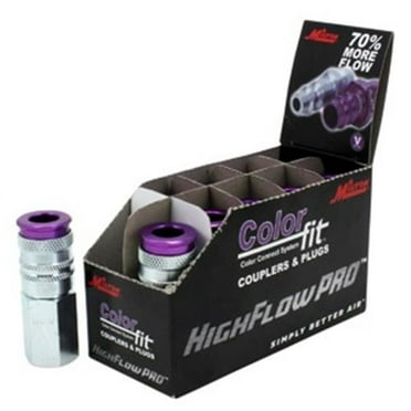 Milton  0.25 in. NPTF Coupler ColorFit - Purple