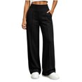 thumbnail image 3 of Sweatpants for Women Ihhxva High Waist with Pockets Elastic Casual Jogger Pants Cozy Lined Baggy Loungewear Workout Running Yoga Streetwear S-2XL, 3 of 8