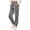 Gray, variant on Women's Velvet Jogger Pants Elastic High Waist Casual Soft Velour Sweatpants with Pockets Fall Winter Daily Party Pants Fashion Bottoms White