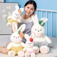 thumbnail image 3 of Juguetes de peluche de conejo de dibujos animados para niños, muñeca de conejo de peluche suave, almohada de apaciguar para dormir, regalo de cumpleaños de Navidad para niños y niñas, 3 of 4