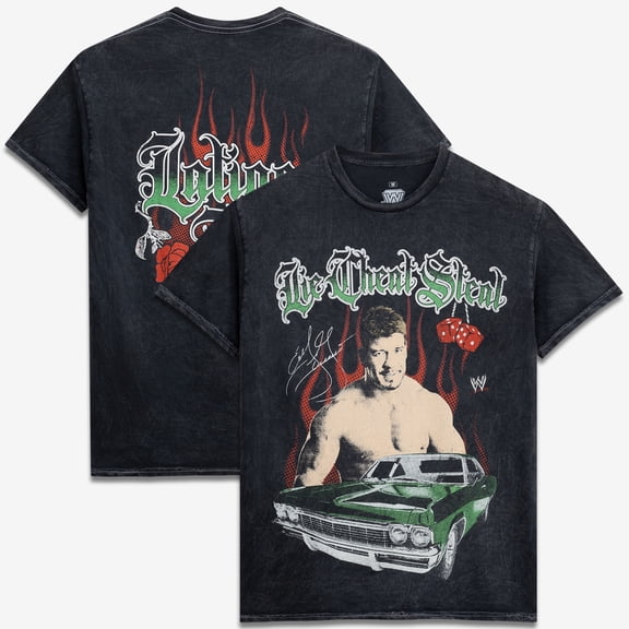 Men's Ripple Junction Black Eddie Guerrero Viva La Raza Lowrider Bootleg Vintage Graphic T-Shirt