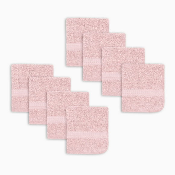 Mainstays Basics 8pk Washcloth Set, Pink