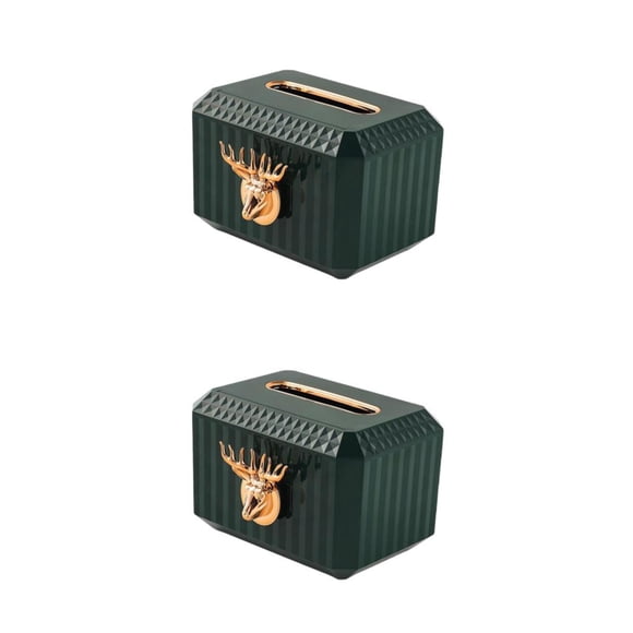 Bearachild Servilletas ABS prácticas y estéticamente agradables, organizadas y prácticas de alta capacidad Verde 18x13x12cm 2Conjunto