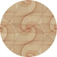 thumbnail image 1 of Ahgly Company Indoor Round Patterned Macaroni and Cheese Yellow Area Rugs, 8' Round, 1 of 6