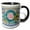 Black/White, variant on 3drose, Image of Ocean Seahorse, Sand Bucket, Fish, Happy Birthday, 15oz Two-tone Blue Mug