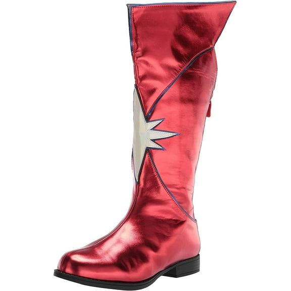 Ellie Shoes Red Knee High Adult Female Costume Superhero Boots | 1.5 Inch Heel | Size 7 Female