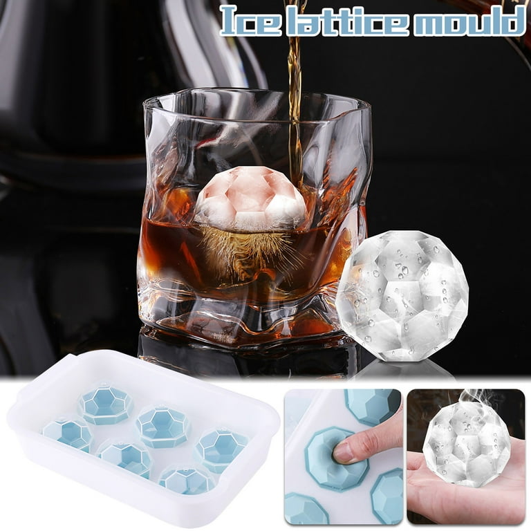 Silicone Ice Cube Tray Mold,Sphere Ice Ball Maker with Removable Lid,Ice  Cube Tray Balls for Whiskey,Cocktails and Homemade,Keep Drinks Chilled,Easy