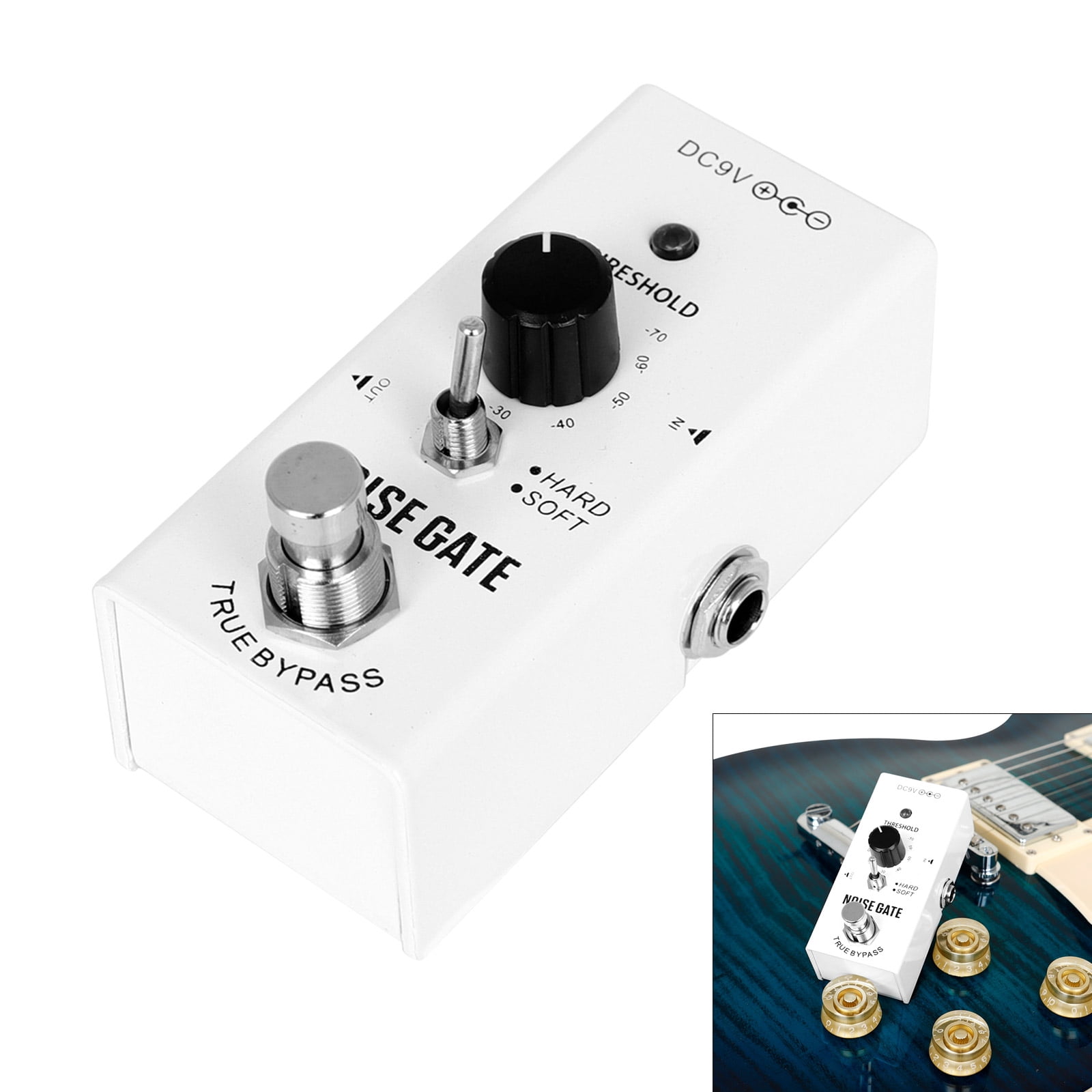 Ladaidra Brown fhgksm Guitar Noise Gate Effect Pedal Noiser Effects Pedal for Electric Guitar Noise